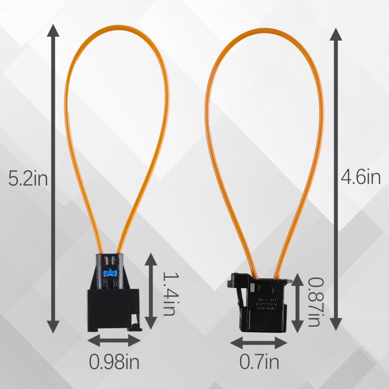 kithing Velidy 2 PCS Fiber Most Optical Optic Loop Bypass Male Female Adapter for Benz Audi Mercedes BMW VW Porsche - Image 5
